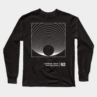 Red Gas Circle - Minimalist Style Graphic Artwork Long Sleeve T-Shirt